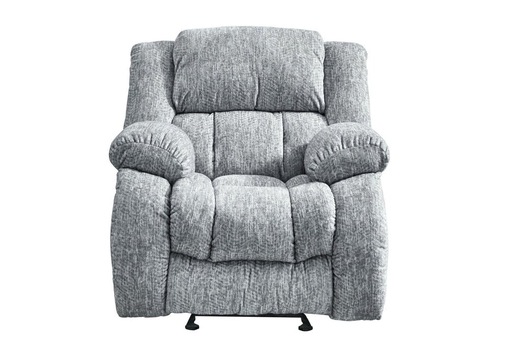 HomeRoots 40" Gray Fabric Gliding Recliner – Effortless Comfort, Durable Polyester, Perfect for Any Room Style 563923
