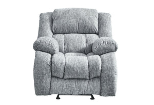 HomeRoots 40" Gray Fabric Gliding Recliner – Effortless Comfort, Durable Polyester, Perfect for Any Room Style 563923