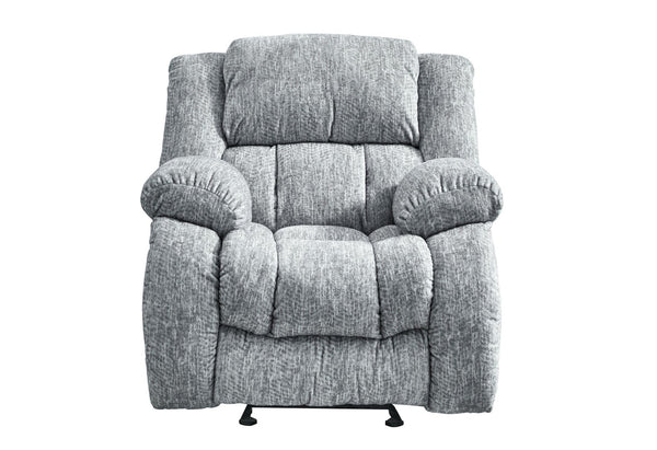 HomeRoots 40" Gray Fabric Gliding Recliner – Effortless Comfort, Durable Polyester, Perfect for Any Room Style 563923