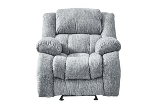 HomeRoots 40" Gray Fabric Gliding Recliner – Effortless Comfort, Durable Polyester, Perfect for Any Room Style 563923