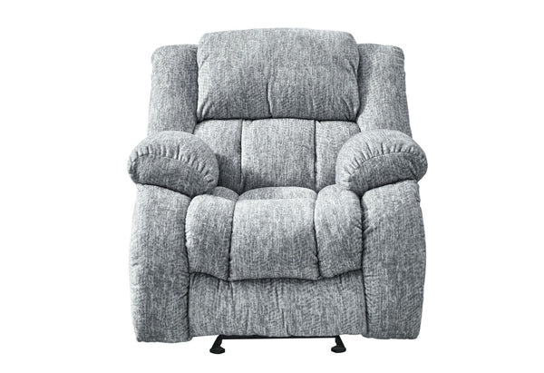 HomeRoots 40" Gray Fabric Gliding Recliner – Effortless Comfort, Durable Polyester, Perfect for Any Room Style 563923
