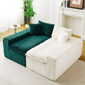 English Elm Luxury Color-Block Turtle Velvet Sofa - Modular Design For Stylish Living Room Comfort & Flexibility P2 W3371S00046-GIGA