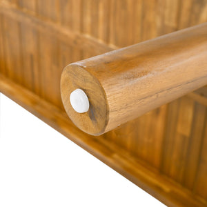 English Elm Christopher Knight Home® - Visola Teak Acacia Wood 67" Outdoor Dining Table – Durable Slatted Top, Curved Edges, Premium Patio Classic N775P235144T