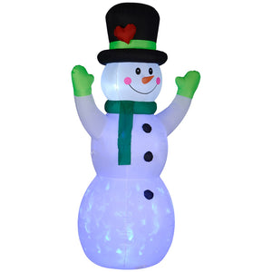 English Elm Outsunny 10Ft Inflatable Snowman With Led Lights - Cheerful Holiday Decoration For Lawn & Garden W2225P249945-GIGA