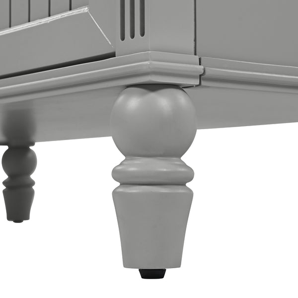 English Elm Christopher Knight Home® - 36" Bathroom Vanity with Sink - Freestanding Ceramic Top, Soft-Close Doors & Drawers, Robust Craftsmanship Grey N759P340019E