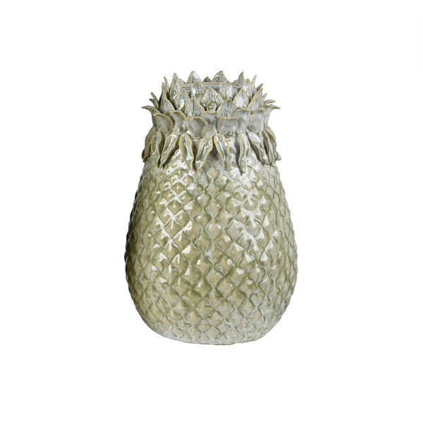 Crestview Collection 13.75"H Pineapple Ceramic Vase - Elegant Home Decor Accent For Stylish Arrangements & Gifts   Cvvsa1146s