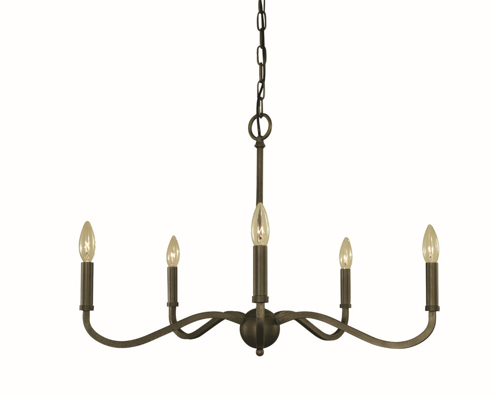 Framburg 5-light Stunning Hammered Tubing Chandelier For Elegant Dining Spaces – Illuminate With Style! Iron Metal 5640 Iron