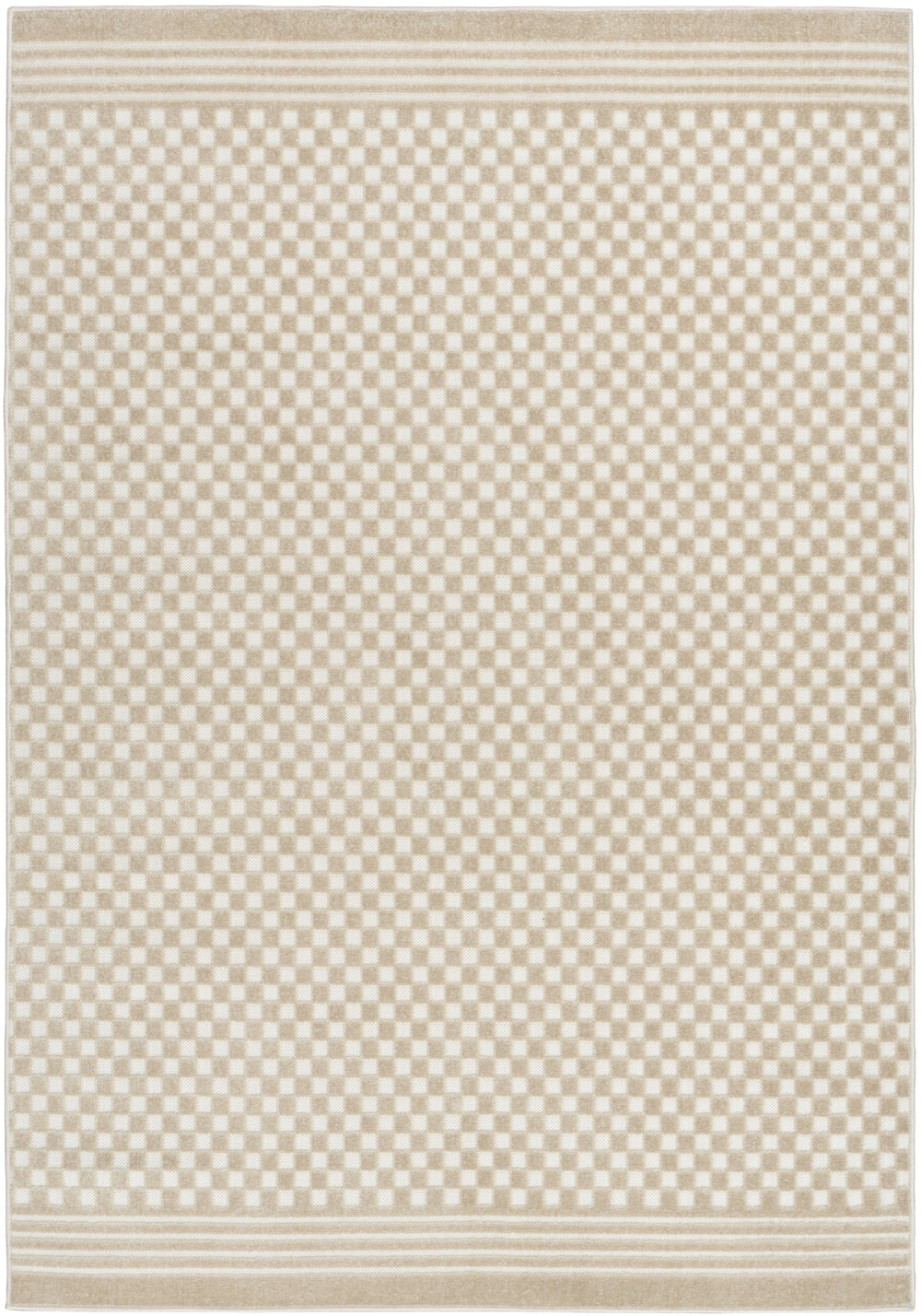 Homeroots 5' X 7' Beige Geometric Area Rug  Polypropylene 564022