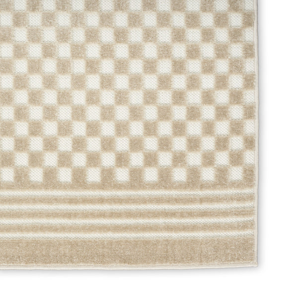 Homeroots 5' X 7' Beige Geometric Area Rug  Polypropylene 564022