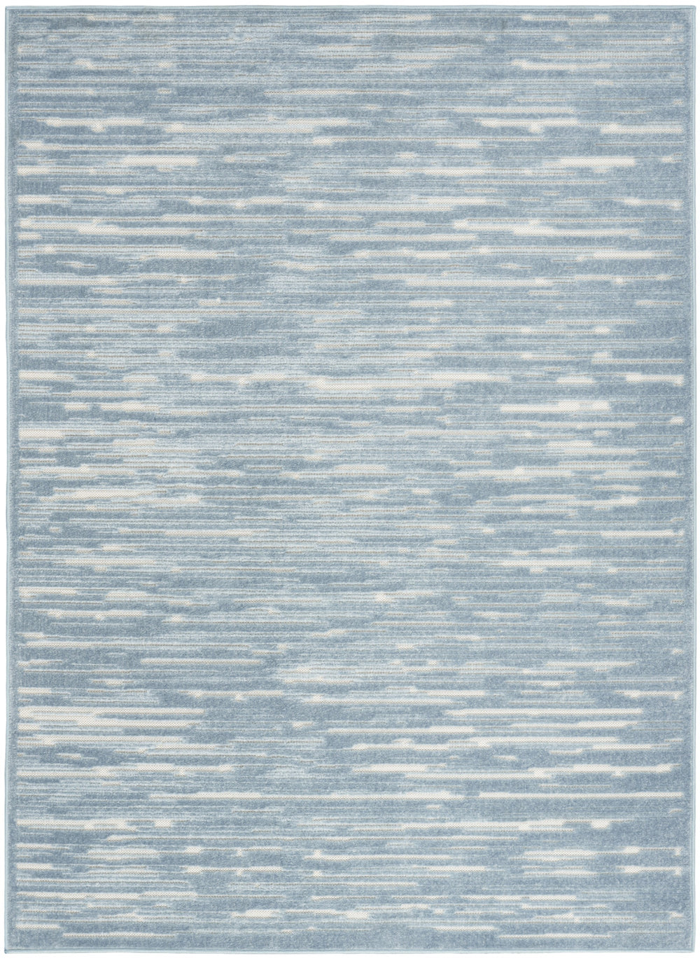 Homeroots 5' X 7' Blue Geometric Area Rug  Polypropylene 564025