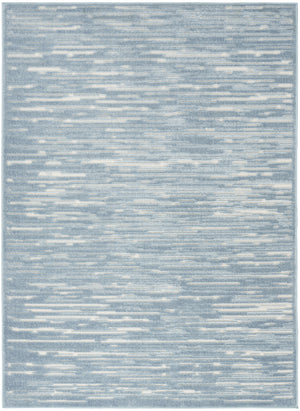Homeroots 5' X 7' Blue Geometric Area Rug  Polypropylene 564025
