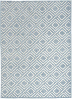 Homeroots 5' X 7' Blue Geometric Area Rug  Polypropylene 564026