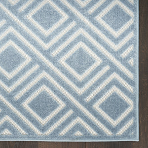 Homeroots 5' X 7' Blue Geometric Area Rug  Polypropylene 564026
