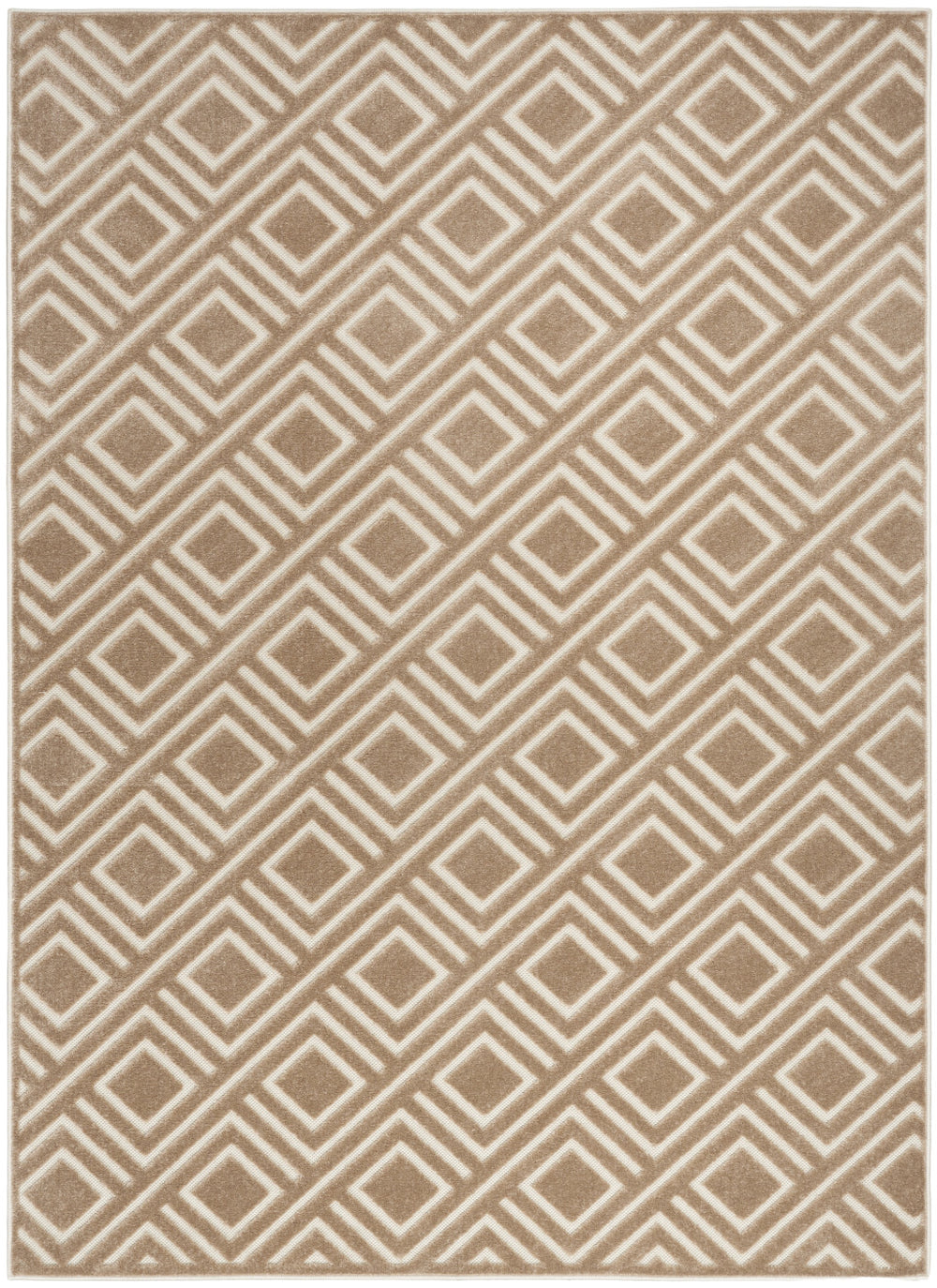 Homeroots 5' X 7' Brown Geometric Area Rug  Polypropylene 564028