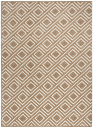 Homeroots 5' X 7' Brown Geometric Area Rug  Polypropylene 564028