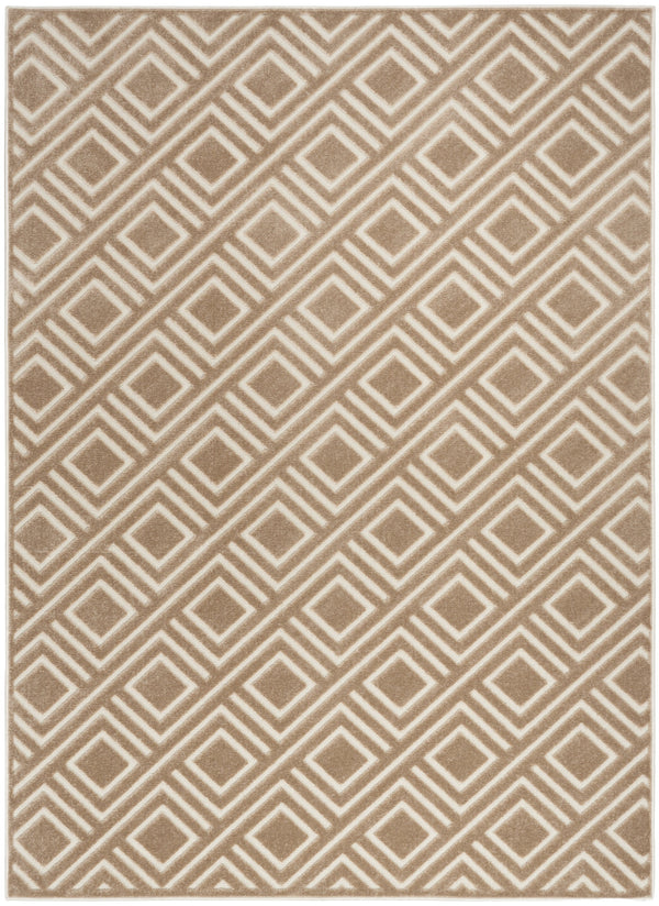 Homeroots 5' X 7' Brown Geometric Area Rug  Polypropylene 564028