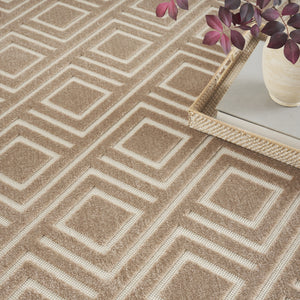 Homeroots 5' X 7' Brown Geometric Area Rug  Polypropylene 564028