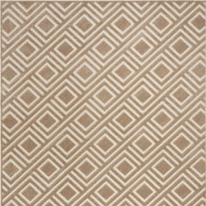 Homeroots 5' X 7' Brown Geometric Area Rug  Polypropylene 564028