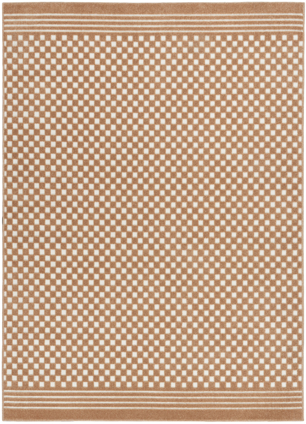 Homeroots 5' X 7' Brown Geometric Area Rug  Polypropylene 564029