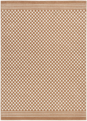 Homeroots 5' X 7' Brown Geometric Area Rug  Polypropylene 564029