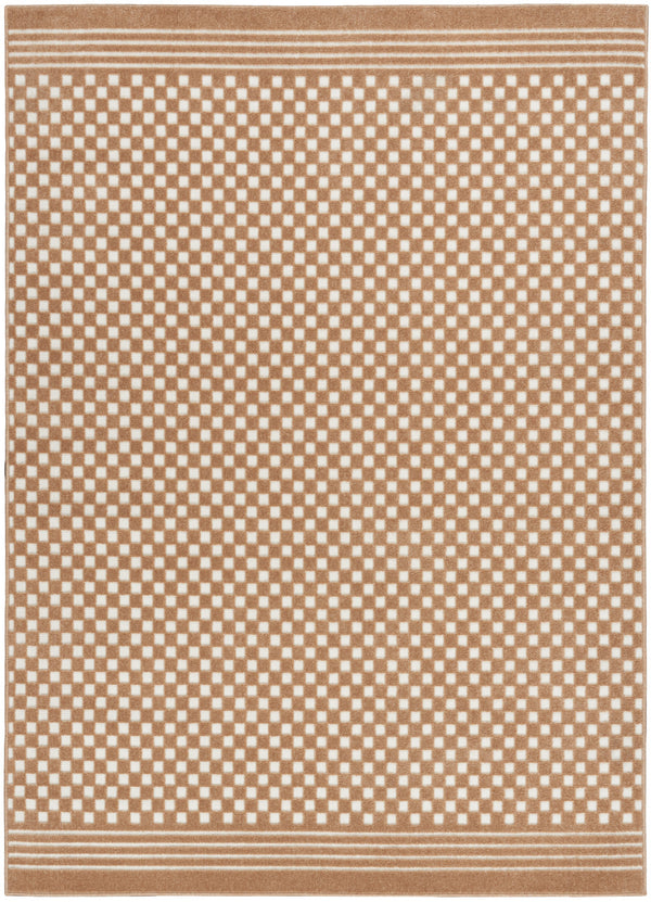 Homeroots 5' X 7' Brown Geometric Area Rug  Polypropylene 564029