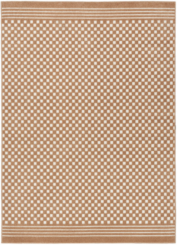 Homeroots 5' X 7' Brown Geometric Area Rug  Polypropylene 564029