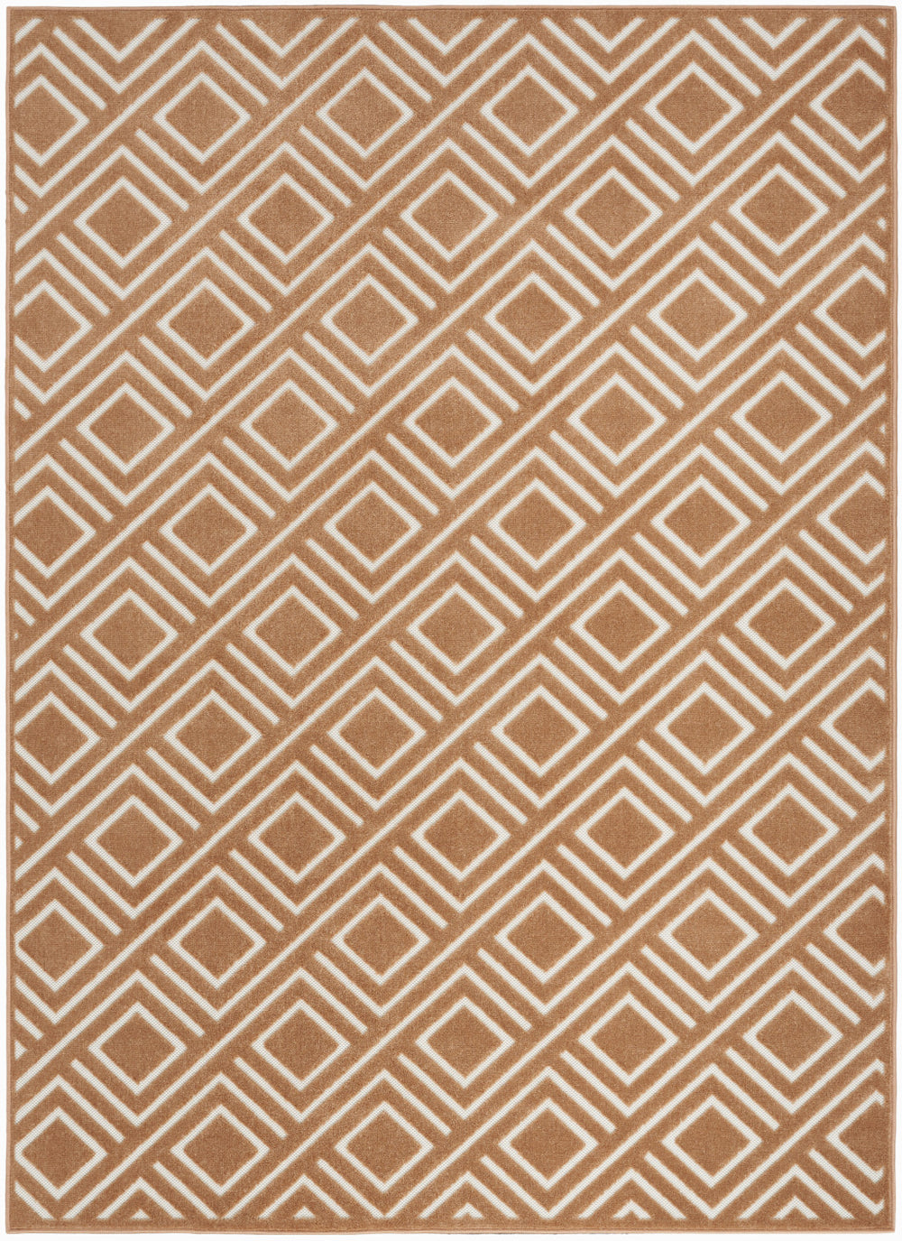 Homeroots 5' X 7' Brown Geometric Area Rug  Polypropylene 564030