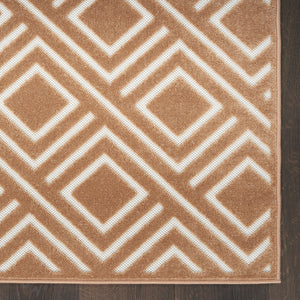 Homeroots 5' X 7' Brown Geometric Area Rug  Polypropylene 564030