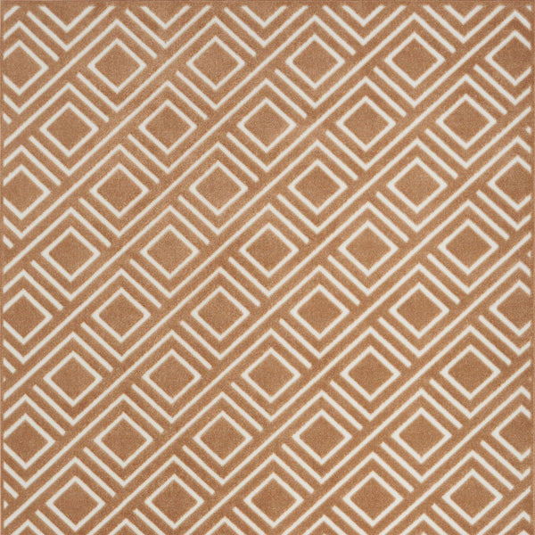 Homeroots 5' X 7' Brown Geometric Area Rug  Polypropylene 564030