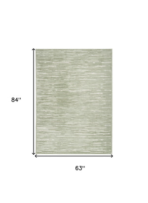 Homeroots 5' X 7' Green Geometric Area Rug  Polypropylene 564031