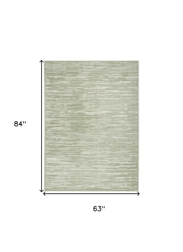 Homeroots 5' X 7' Green Geometric Area Rug  Polypropylene 564031