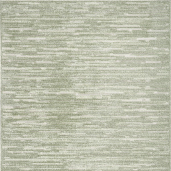 Homeroots 5' X 7' Green Geometric Area Rug  Polypropylene 564031