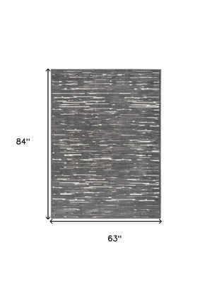 Homeroots 5' X 7' Gray Geometric Area Rug  Polypropylene 564034