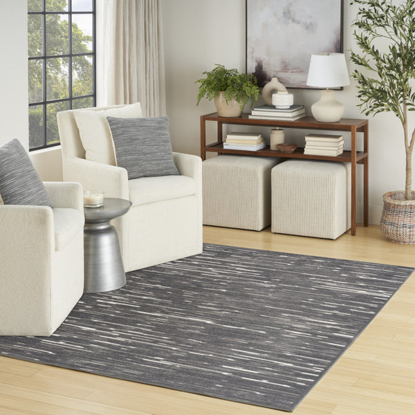 Homeroots 5' X 7' Gray Geometric Area Rug  Polypropylene 564034