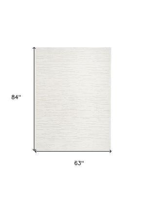Homeroots 5' X 7' Cream Geometric Area Rug  Polypropylene 564038