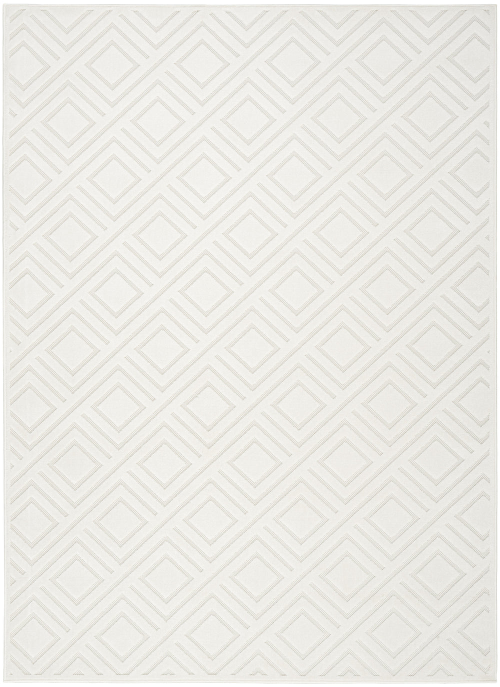 Homeroots 5' X 7' Cream Geometric Area Rug  Polypropylene 564039