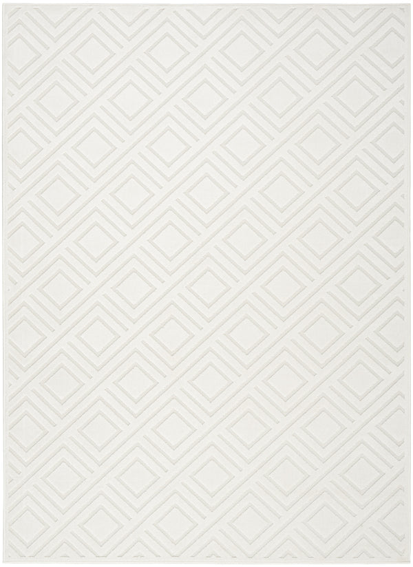 Homeroots 5' X 7' Cream Geometric Area Rug  Polypropylene 564039