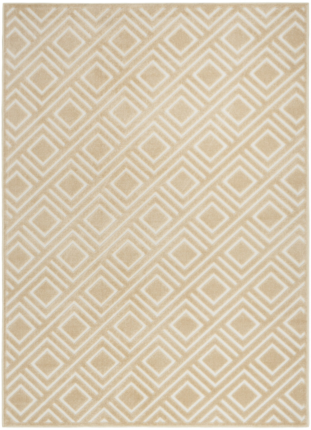 Homeroots 5' X 7' Tan Geometric Area Rug  Polypropylene 564045