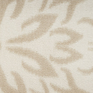 HomeRoots 7' Beige and Ivory Floral Area Rug – Soft, Durable, Non-Skid Design Perfect for Family Homes & Nurseries 7' X 10' 564046