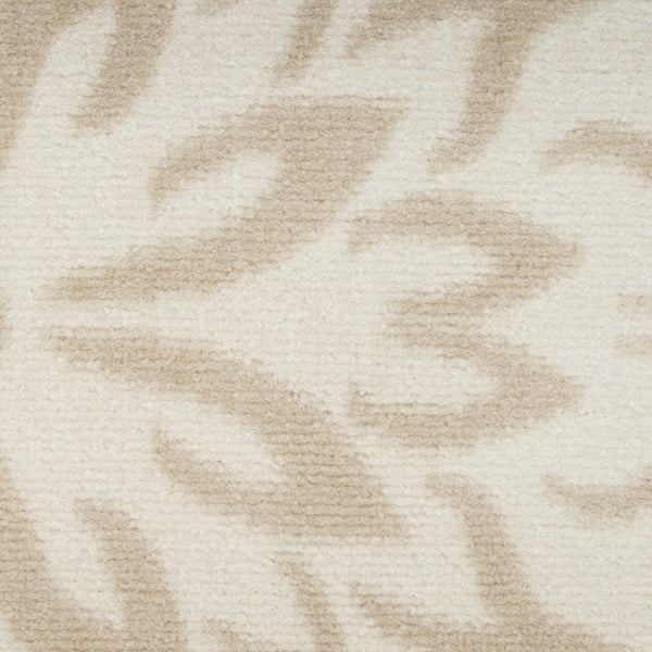 HomeRoots 7' Beige and Ivory Floral Area Rug – Soft, Durable, Non-Skid Design Perfect for Family Homes & Nurseries 7' X 10' 564046
