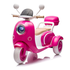 English Elm 12v Dual Motor Two Seater Kids Electric Motorcycle with Bluetooth Led and Foldable Adult Seat W1578P283697