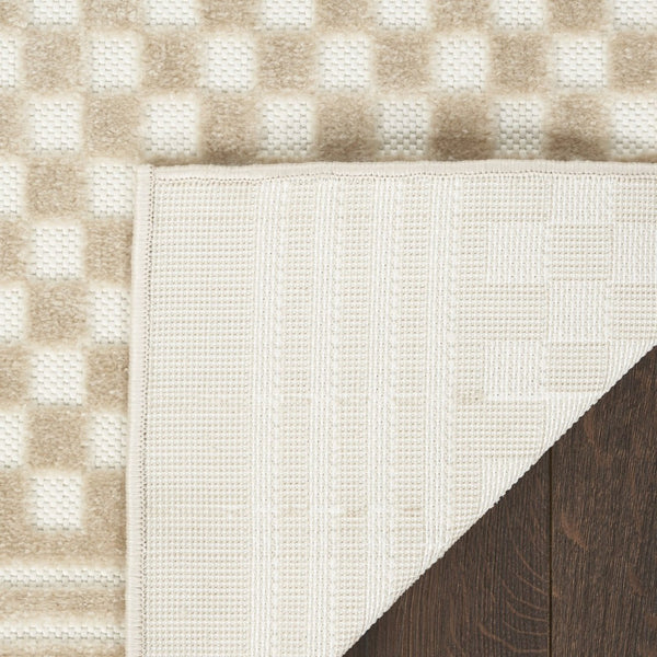 HomeRoots 7' Modern Beige Geometric Area Rug - Stylish and Durable Design for Living Room, Dining & Home Office 7' X 9' 564091