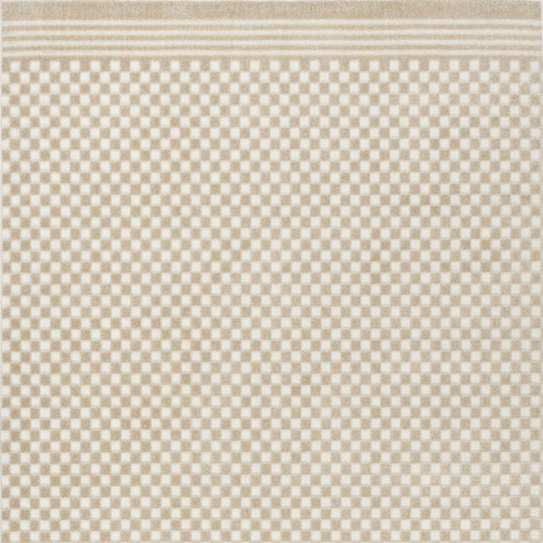 HomeRoots 7' Modern Beige Geometric Area Rug - Stylish and Durable Design for Living Room, Dining & Home Office 7' X 9' 564091