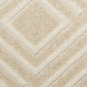 HomeRoots 7' Beige Geometric Area Rug - Modern Style for Living Rooms, Durable Design, Easy Maintenance & Elegance 7' X 9' 564092
