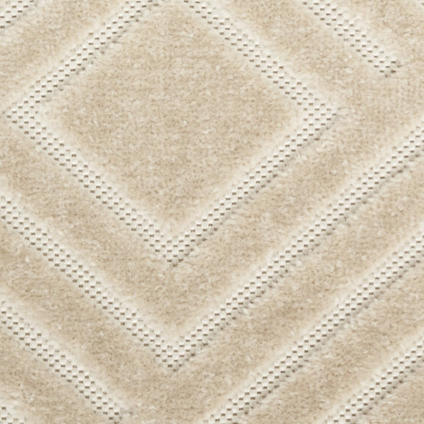 HomeRoots 7' Beige Geometric Area Rug - Modern Style for Living Rooms, Durable Design, Easy Maintenance & Elegance 7' X 9' 564092