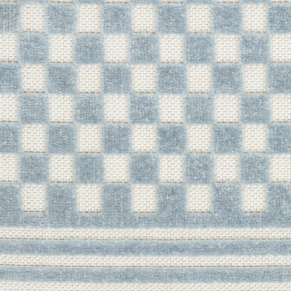HomeRoots 7' Elevate Your Space with a Modern Blue Geometric Area Rug - Perfect for High-Traffic Living Areas 7' X 9' 564093