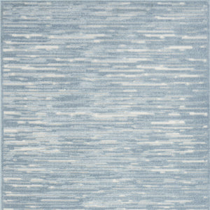 Homeroots 7' X 9' Blue Geometric Area Rug  Polypropylene 564094