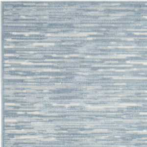 Homeroots 7' X 9' Blue Geometric Area Rug  Polypropylene 564094