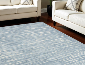 Homeroots 7' X 9' Blue Geometric Area Rug  Polypropylene 564094