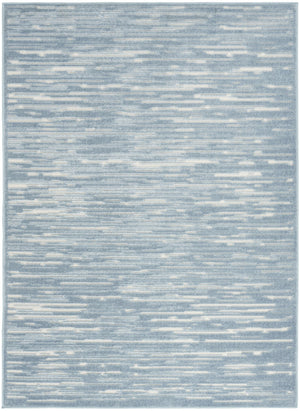 HomeRoots 7' Blue Geometric Area Rug - Modern Design for Effortless Style, Comfort, and Versatile Living Spaces 7' X 9' 564094